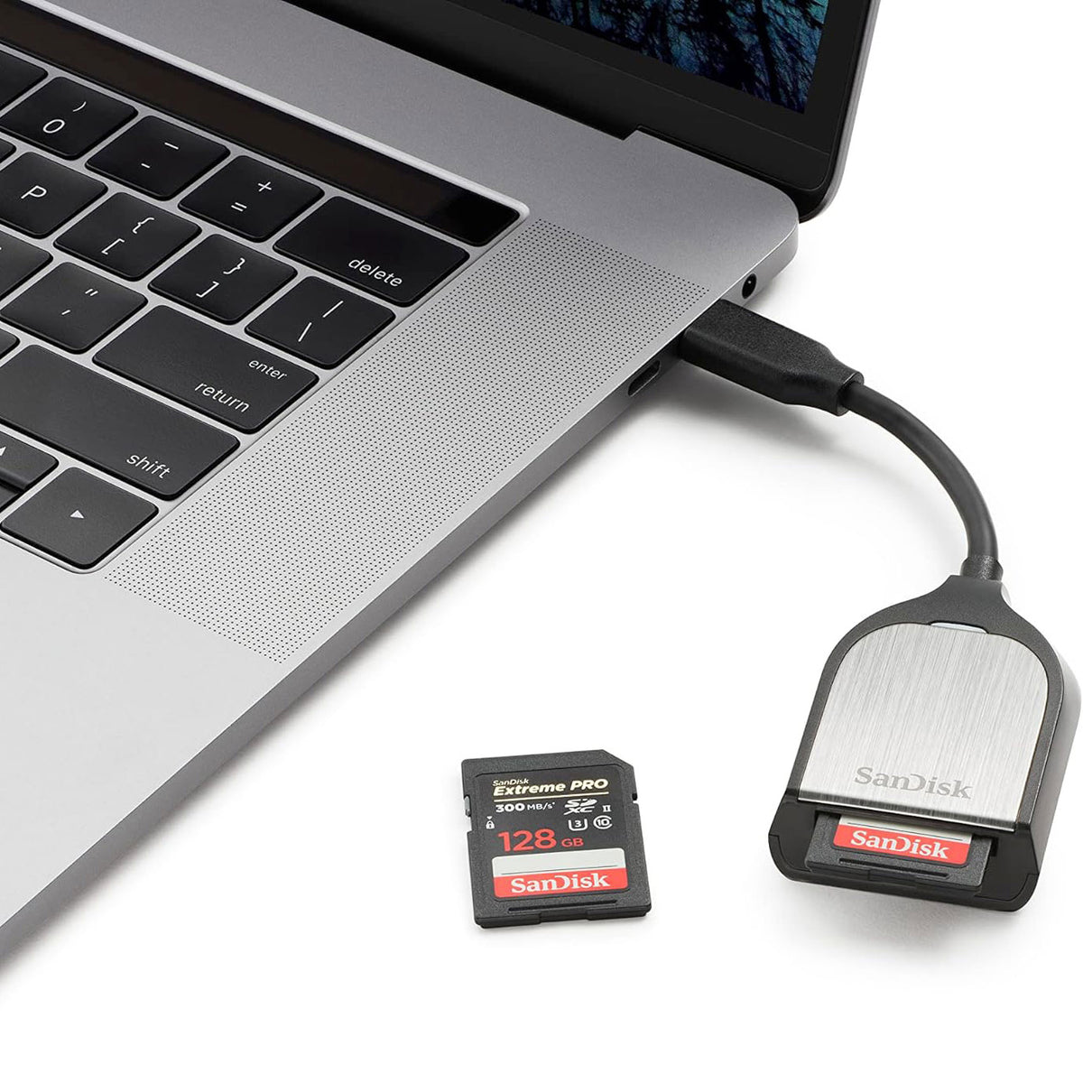 Lettore di schede SanDisk Extreme PRO USB-C, SD, grigio SDDR-409-G46