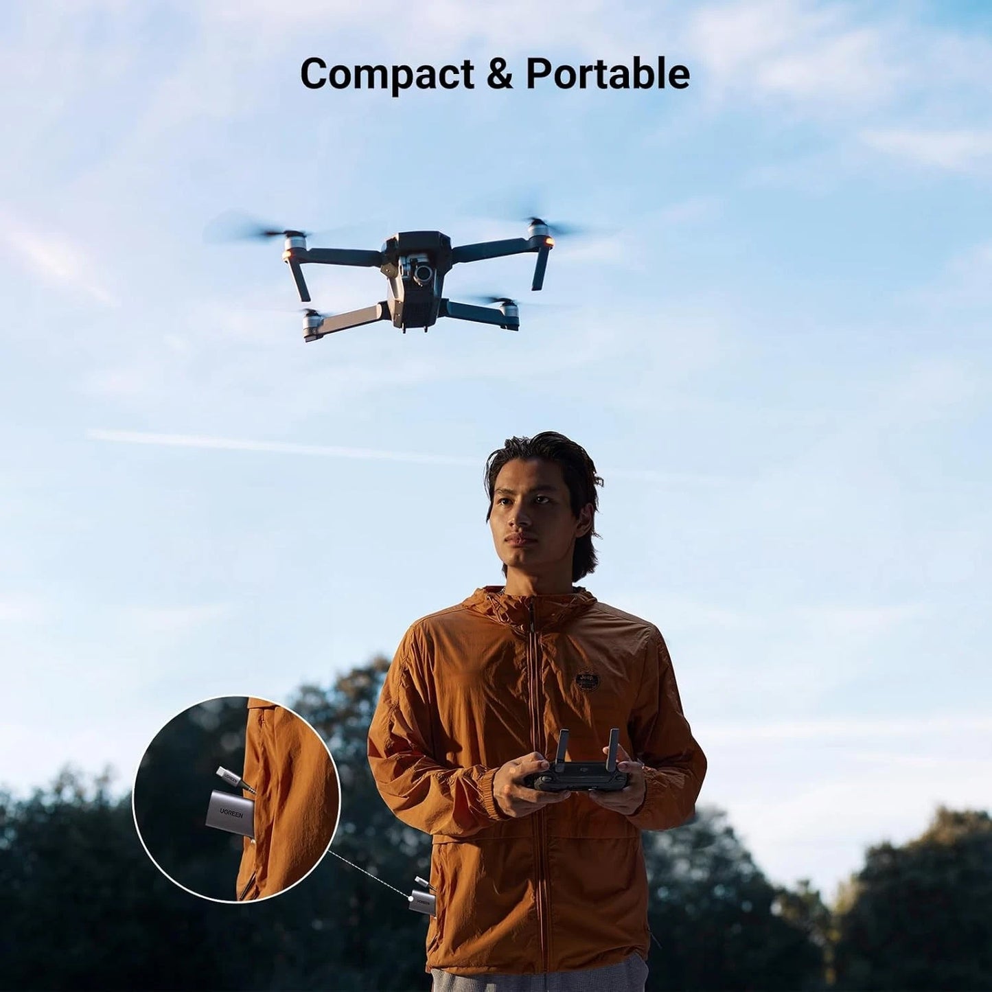 UGREEN CM401 USB-C Card Reader, SD - microSD, Gray