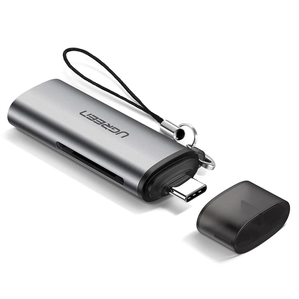 Lettore di schede USB-C UGREEN CM184, SD - microSD, Grigio