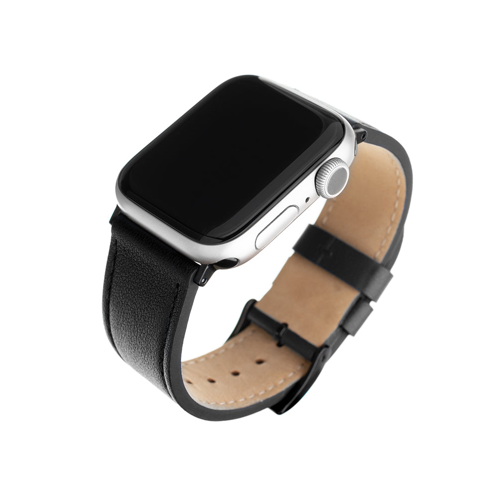 Cinturino Fixed Leather per Apple Watch 42mm / 41mm / 40mm / 38mm Series, Nero