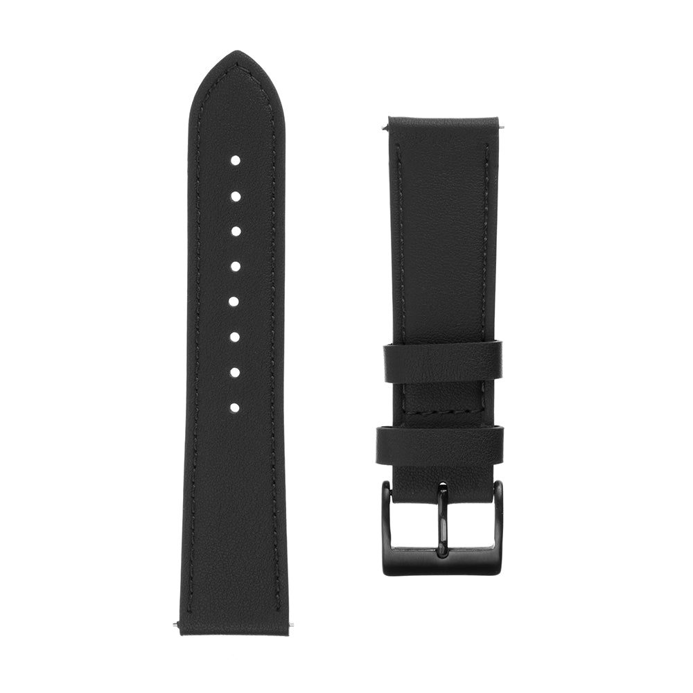 Cinturino Fixed Leather per Huawei Watch / Xiaomi Watch Series, 22mm, Nero.