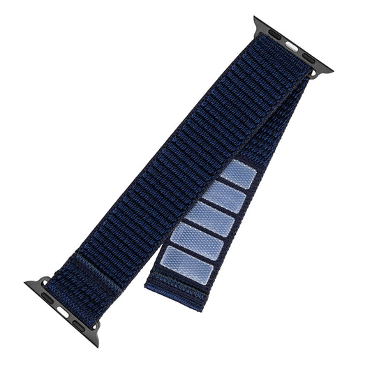 Cinturino Fixed Nylon Sporty per Apple Watch 42mm / 41mm / 40mm / 38mm Series, Blu Scuro