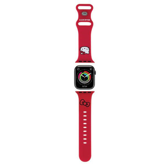 Cinturino Hello Kitty Silicone Kitty Head per Apple Watch 42mm / 41mm / 40mm / 38mm Series, Rosso