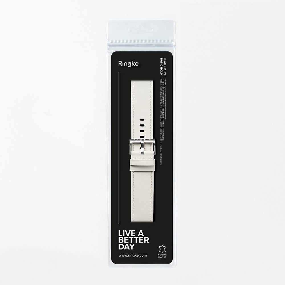 Cinturino Ringke One Basic Bold per Fossil Watch / Mobvoi Watch / Suunto Watch Series, 24mm, Bianco