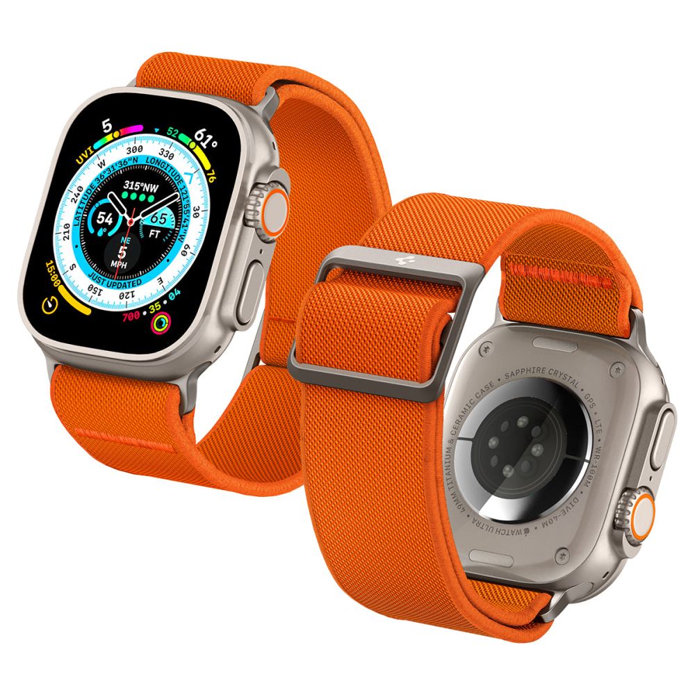 Cinturino Spigen Fit Lite Ultra per Apple Watch 49mm / 46mm / 45mm / 44mm / 42mm Series, Arancione AMP05986