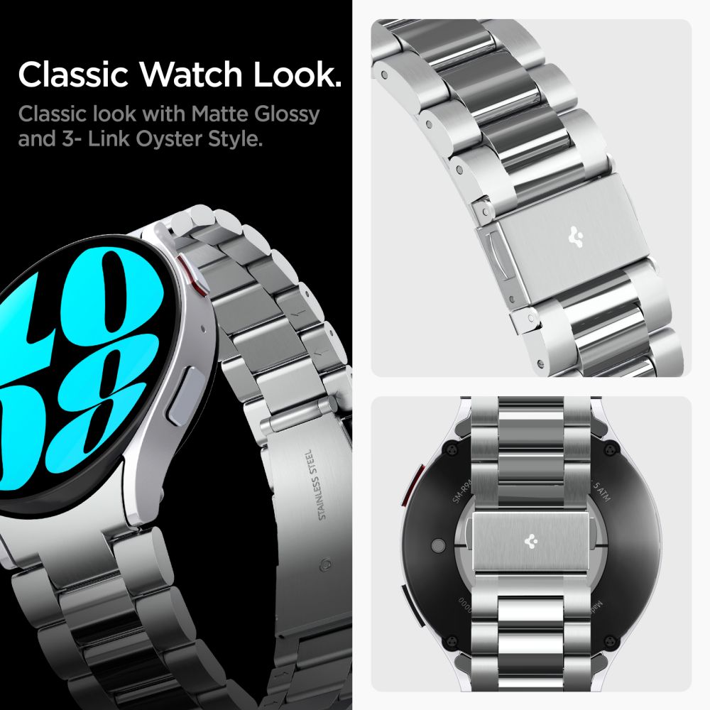 Cinturino Spigen Modern Fit per Samsung Galaxy Watch6 44mm, Argento AMP06498