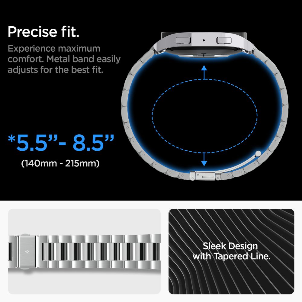 Cinturino Spigen Modern Fit per Samsung Galaxy Watch6 44mm, Argento AMP06498