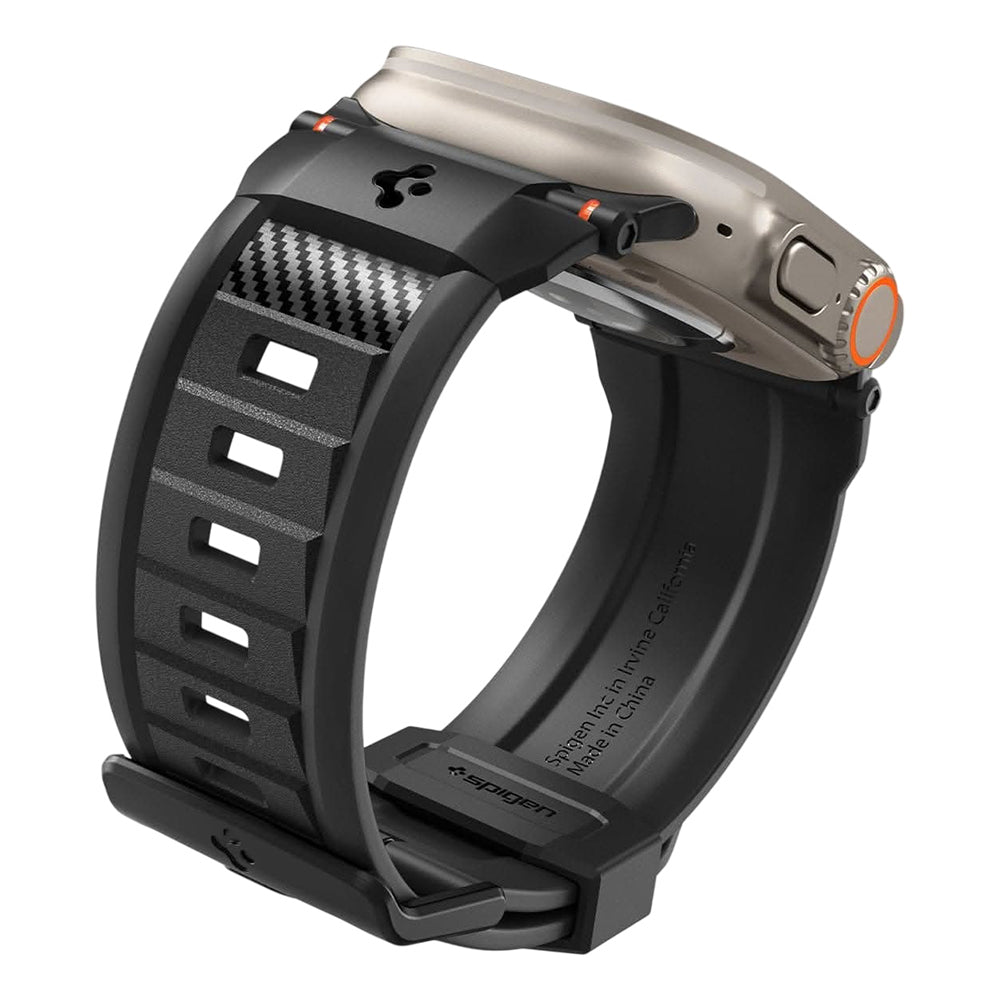 Spigen Rugged Band for Apple Watch 49mm / 46mm / 45mm / 44mm Series, Black AMP07105