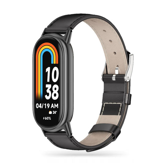 Tech-Protect Cinturino in pelle per Xiaomi Smart Band 8/9, nero