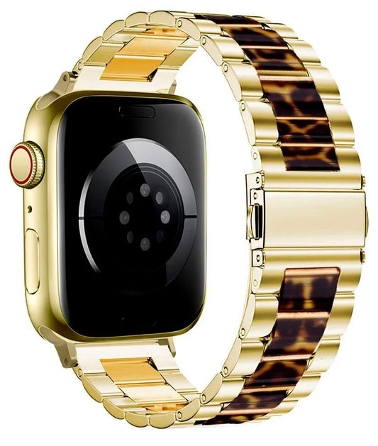 Cinturino Tech-Protect Modern Leopard per Apple Watch 42mm / 41mm / 40mm Series, Dorato