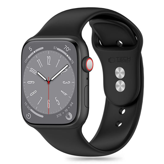 Cinturino in silicone Tech-Protect per Apple Watch 49mm / 45mm / 44mm / 42mm, nero