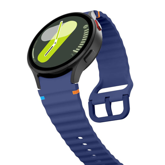Cinturino sportivo in silicone Tech-Protect per Samsung Galaxy Watch7 / Watch FE / Watch6 / Watch5 / Watch4, blu navy