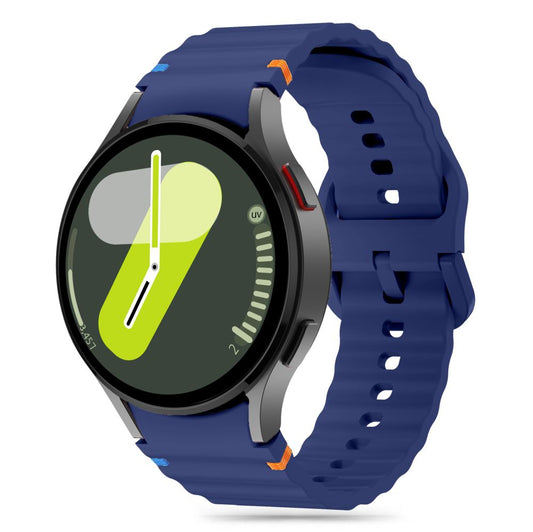 Cinturino sportivo in silicone Tech-Protect per Samsung Galaxy Watch7 / Watch FE / Watch6 / Watch5 / Watch4, blu navy