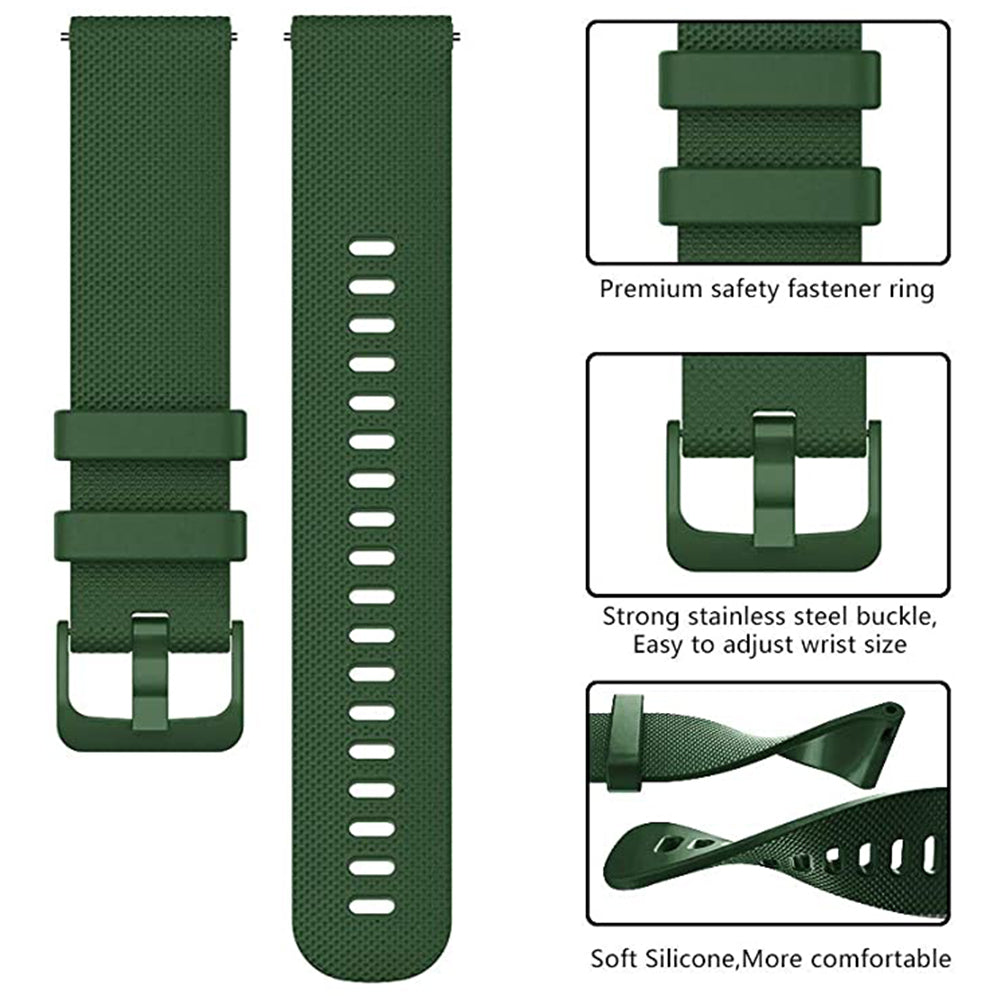Cinturino Techsuit W006 per Samsung Galaxy Watch / Huawei Watch Series, 20mm, Verde.