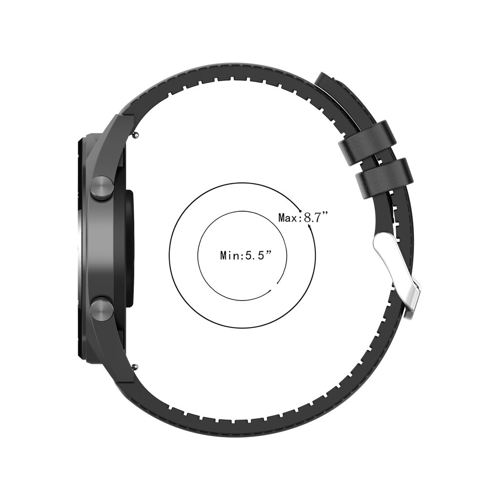 Cinturino Techsuit W007 per Samsung Galaxy Watch / Huawei Watch Series, 22mm, Nero.