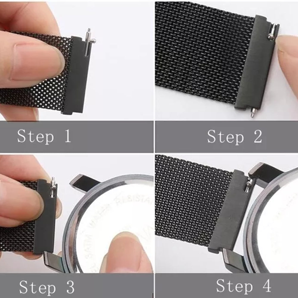 Cinturino Techsuit W009 per Samsung Galaxy Watch / Huawei Watch Series, 22mm, Nero