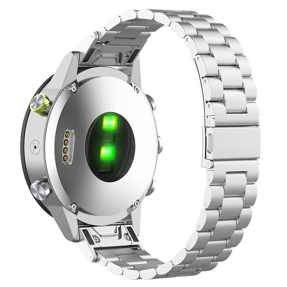 Cinturino Techsuit W010 per Garmin Instinct / Approach / Fenix Watch Series, 20mm, Argento