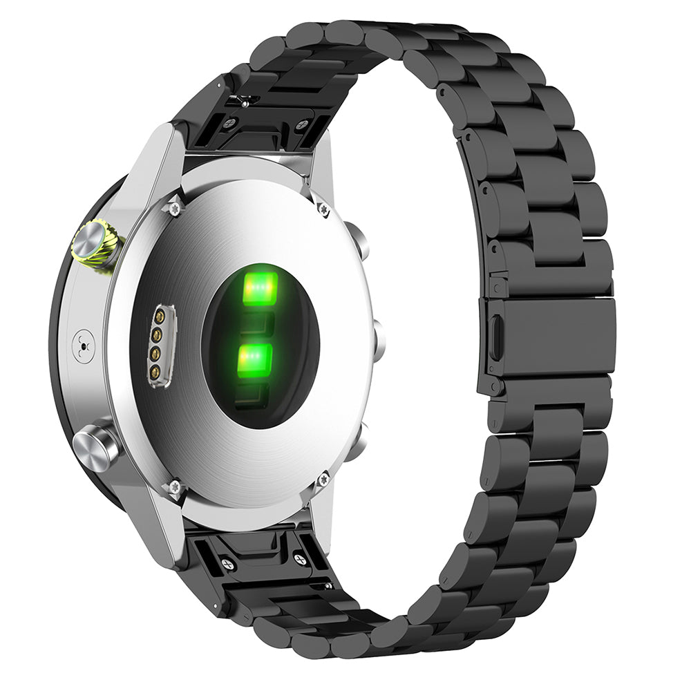 Cinturino Techsuit W010 per Garmin Instinct / Approach / Fenix Watch Series, 20mm, Nero
