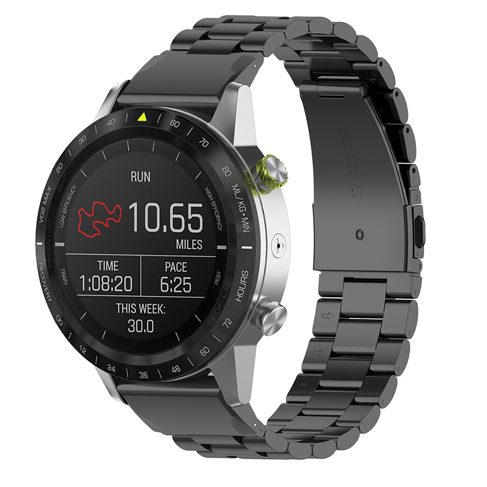 Cinturino Techsuit W010 per Garmin Watch Fenix / Forerunner Series, 22mm, Nero