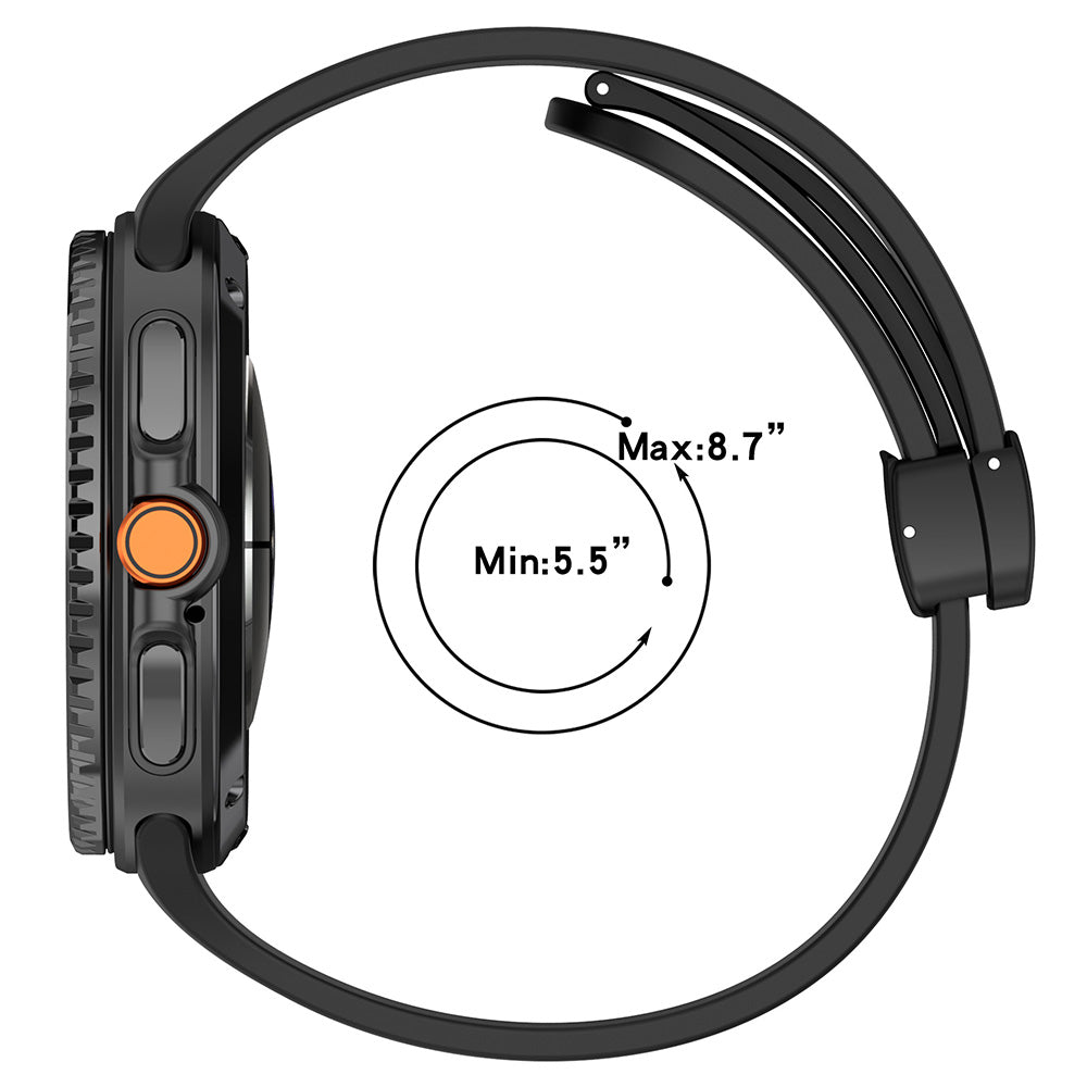 Cinturino Techsuit W011 per Samsung Galaxy Watch8 / Watch8 Classic Series, Nero