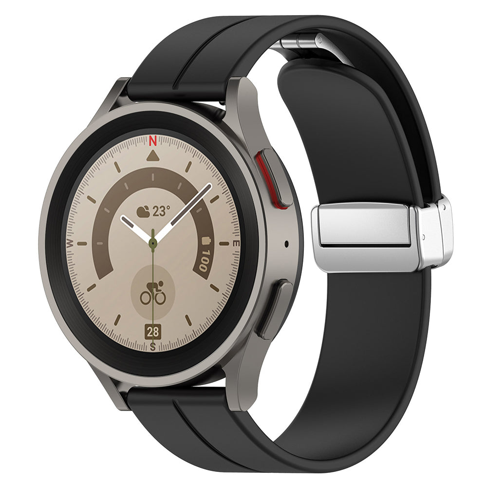 Cinturino Techsuit W011 per Samsung Galaxy Watch / Huawei Watch Series, 20mm, Nero.