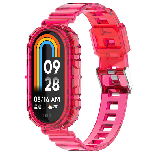 Cinturino Techsuit W017 per Xiaomi Smart Band 9 / 8, Rosa Rosso