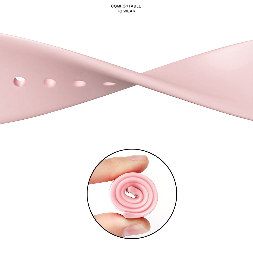 Cinturino Techsuit W031 per Apple Watch 42mm / 41mm / 40mm / 38mm Series, Rosa Chiaro