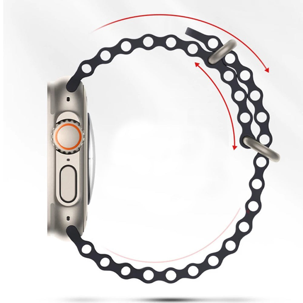 Cinturino Techsuit W038 per Apple Watch 49mm / 46mm / 45mm / 44mm / 42mm Series, Blu Navy
