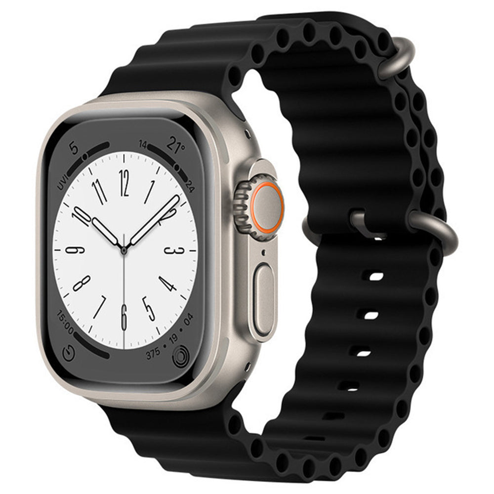 Techsuit W038 Strap for Apple Watch 49mm / 46mm / 45mm / 44mm / 42mm Series, Black