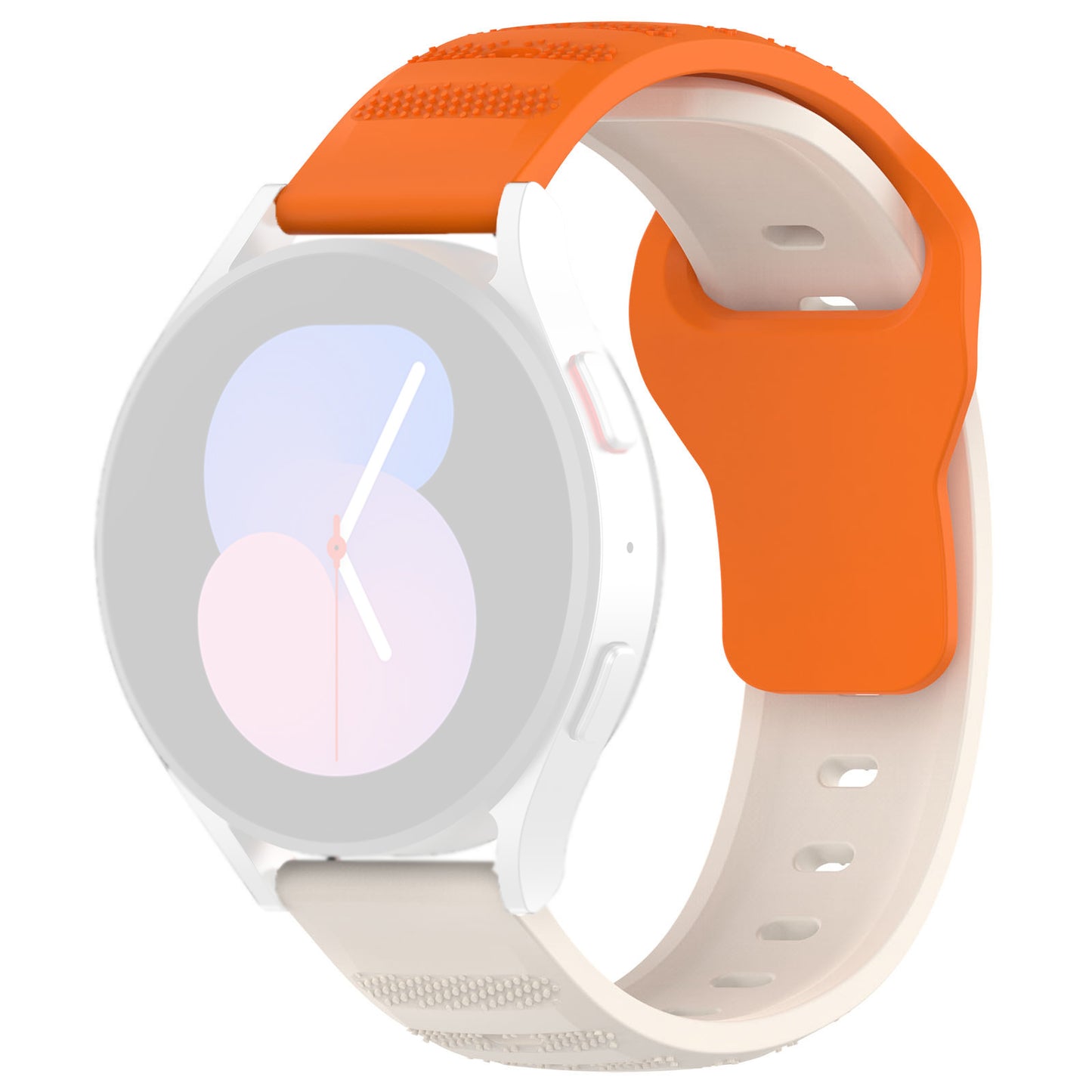 Cinturino Techsuit W050 per Samsung Galaxy Watch / Huawei Watch Series, Beige Arancione
