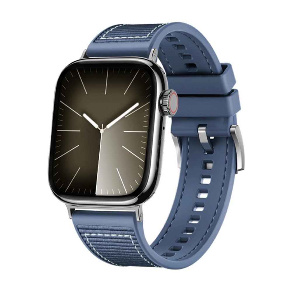 Cinturino Techsuit W051 per Apple Watch 49mm / 46mm / 45mm / 44mm / 42mm Series, Blu Scuro