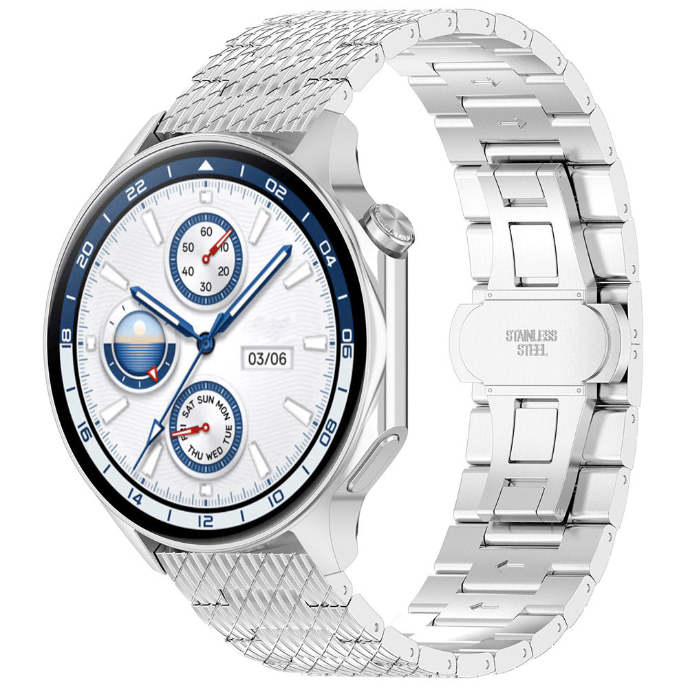 Cinturino Techsuit W052 per Huawei Watch / Xiaomi Watch Series, 22mm, Argento
