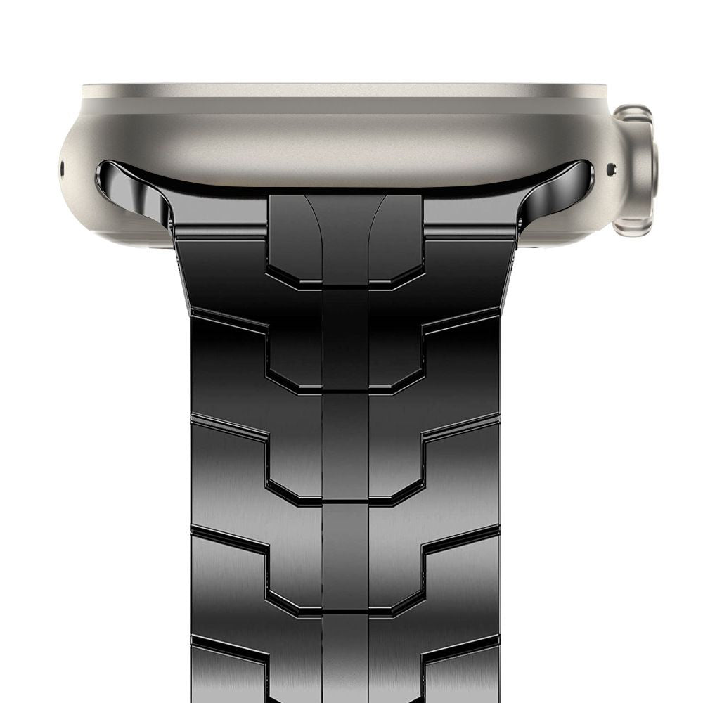 Cinturino Techsuit W063 per Apple Watch 49mm / 46mm / 45mm / 44mm / 42mm Series, Nero Arancione