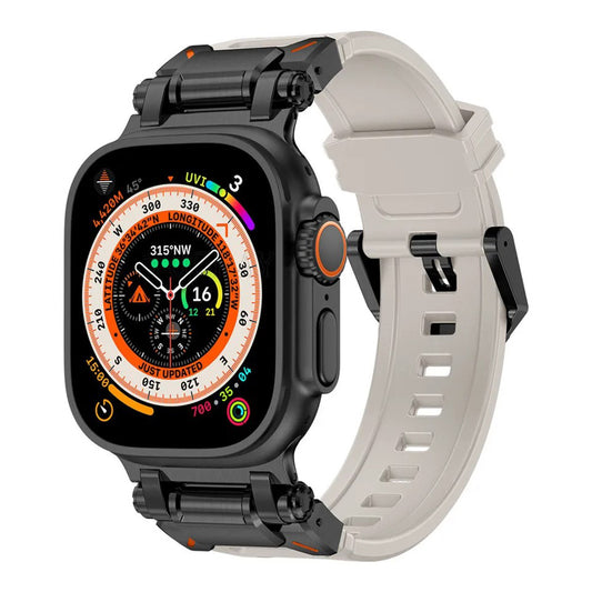 Cinturino Techsuit W064 per Apple Watch 49mm / 46mm / 45mm / 44mm / 42mm Series, Nero Grigio