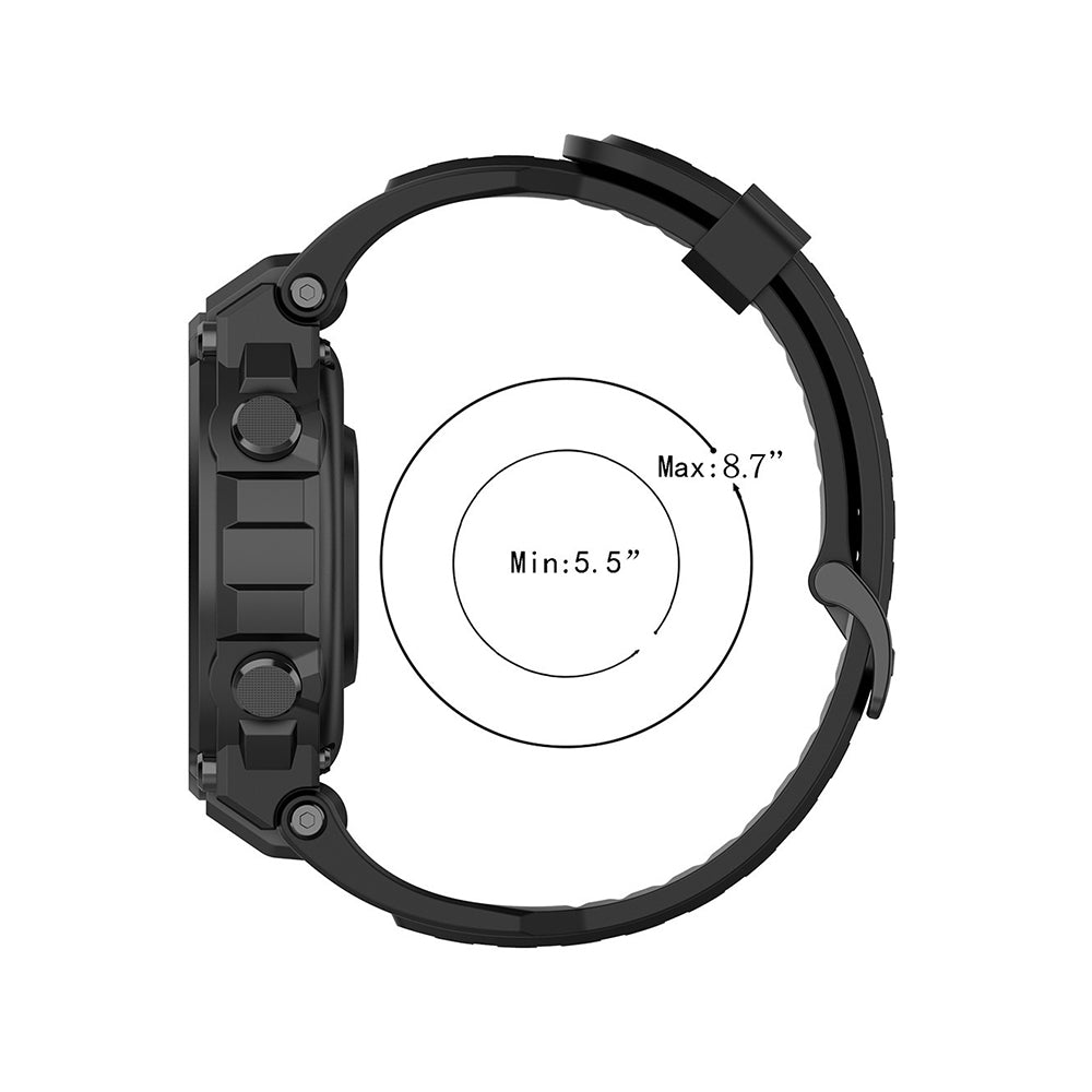 Cinturino Techsuit W067 per Amazfit T-Rex Pro / T-Rex, Nero