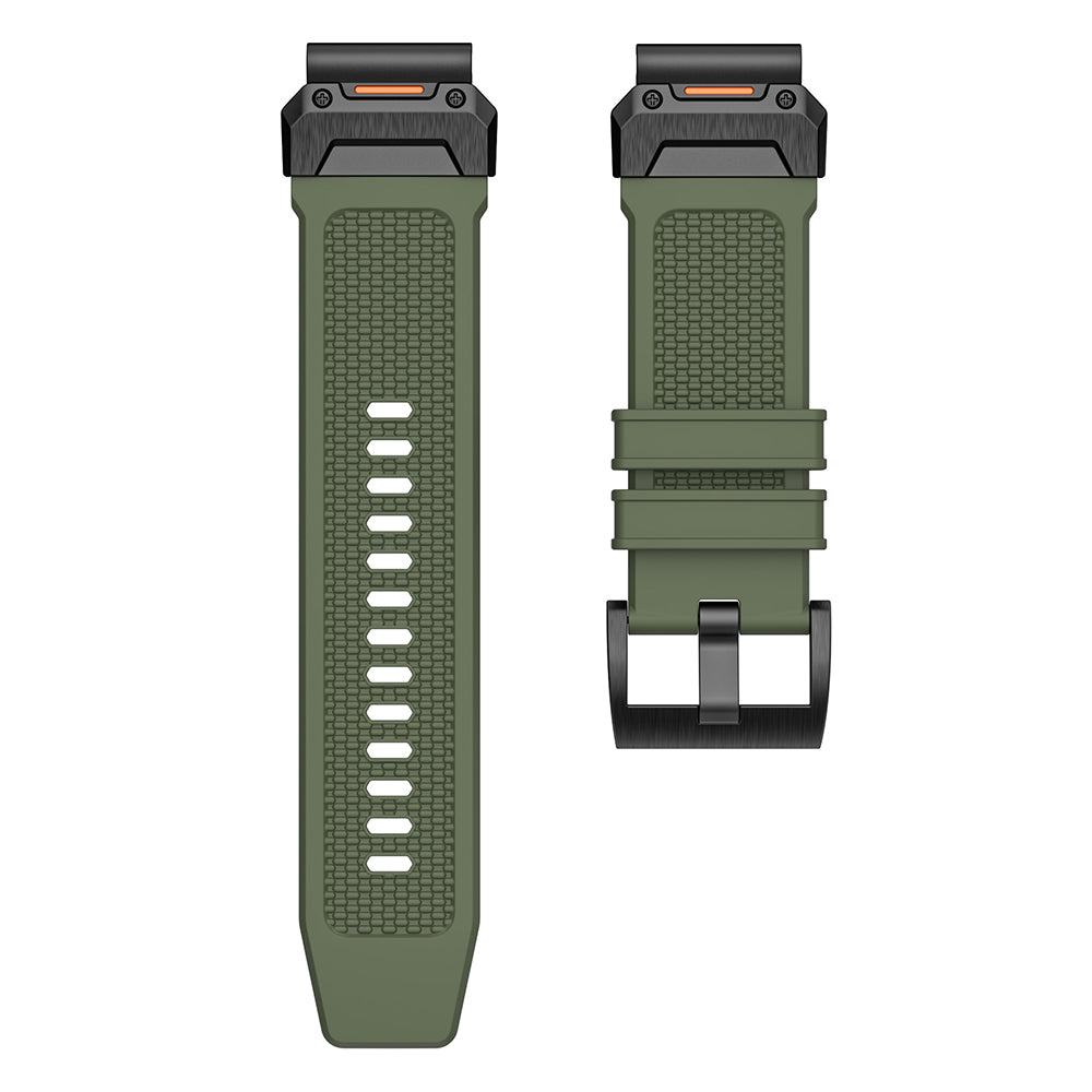 Cinturino Techsuit W068 per Garmin Watch Fenix / Forerunner / Approach Series, 22mm, Arancione Nero