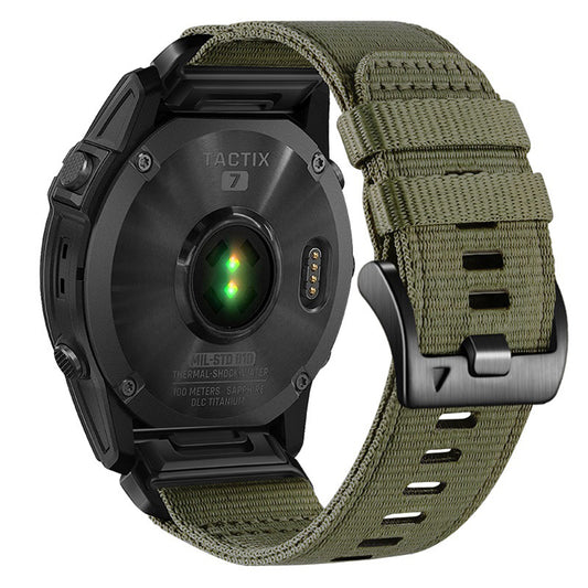 Cinturino Techsuit W070 per Garmin Instinct / Approach / Fenix Watch Series, 20mm, Verde Scuro