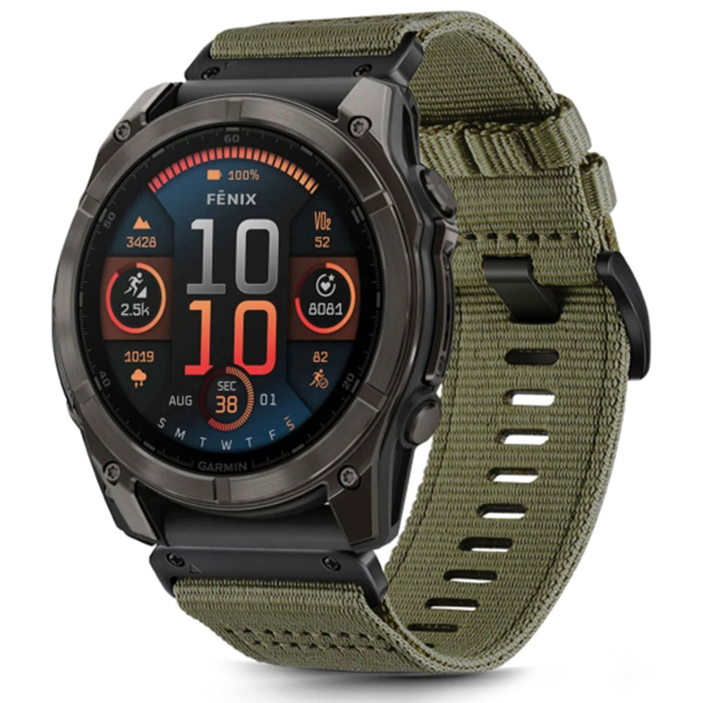 Cinturino Techsuit W070 per Garmin Watch Fenix / Forerunner Series, 22mm, Verde Scuro