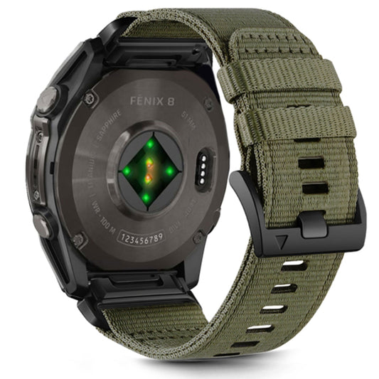 Cinturino Techsuit W070 per Garmin Watch Fenix / Forerunner Series, 22mm, Verde Scuro