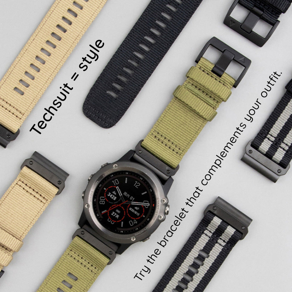 Cinturino Techsuit W070 per Samsung Galaxy Watch / Huawei Watch Series, 22mm, Arancione