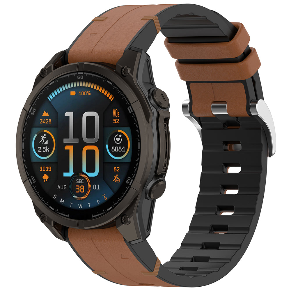 Cinturino Techsuit W071 per Garmin Watch Fenix / Forerunner Series, 22mm, Marrone