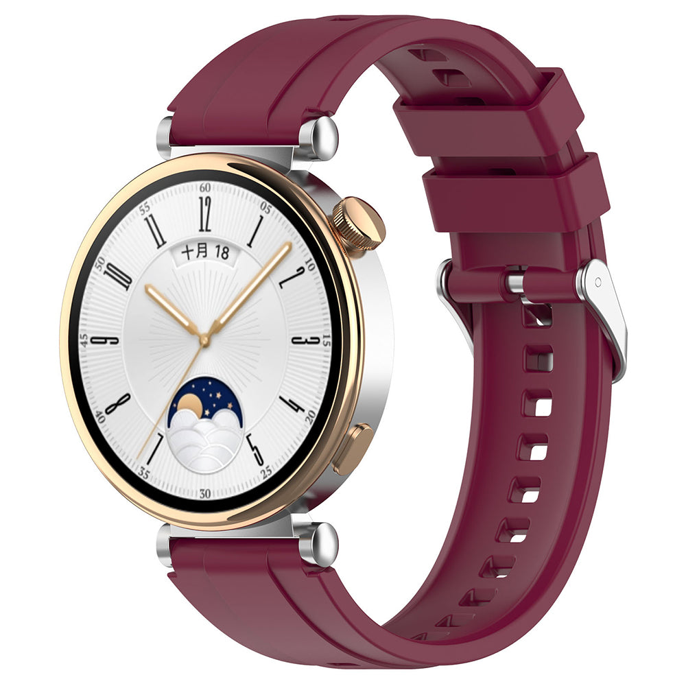 Cinturino Techsuit W075 per Huawei Watch / Garmin Watch Series, 18mm, Bordeaux