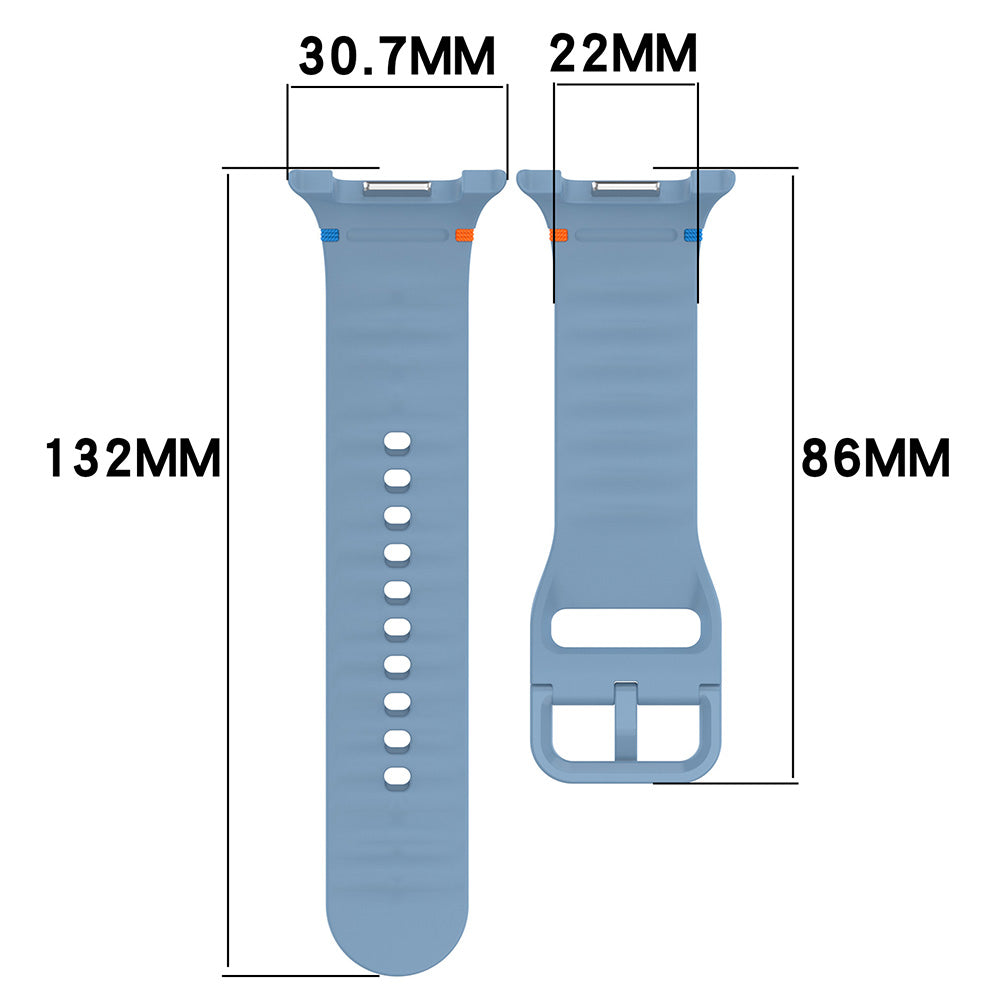 Cinturino Techsuit W079 per Samsung Galaxy Watch 8 Classic / Watch8 44mm / Watch 8 40mm, Blu Navy