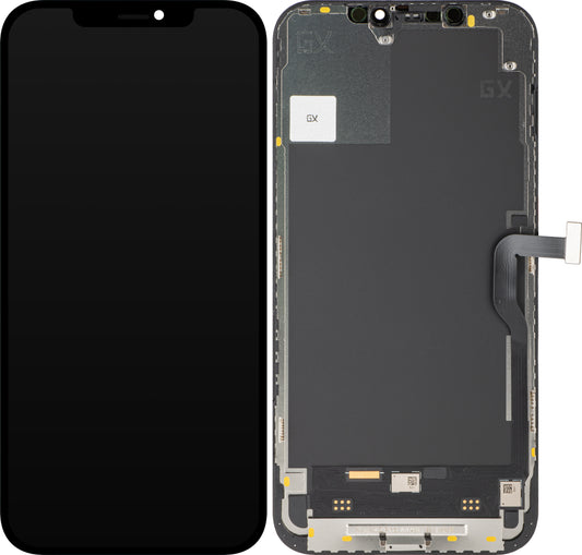 Display con Touchscreen GX per Apple iPhone 12 Pro Max, con Cornice, Versione OLED IC Movable, Nero