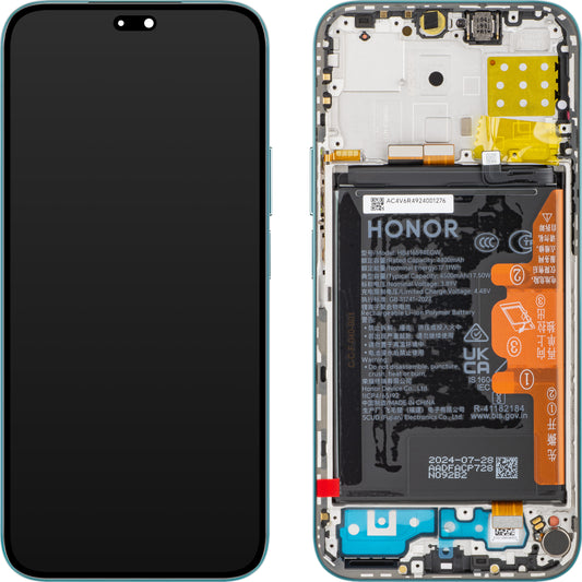 Display touchscreen Touchscreen Honor 200 Lite, con cornice, blu (Cyan Lake), Service Pack 0235ALPU
