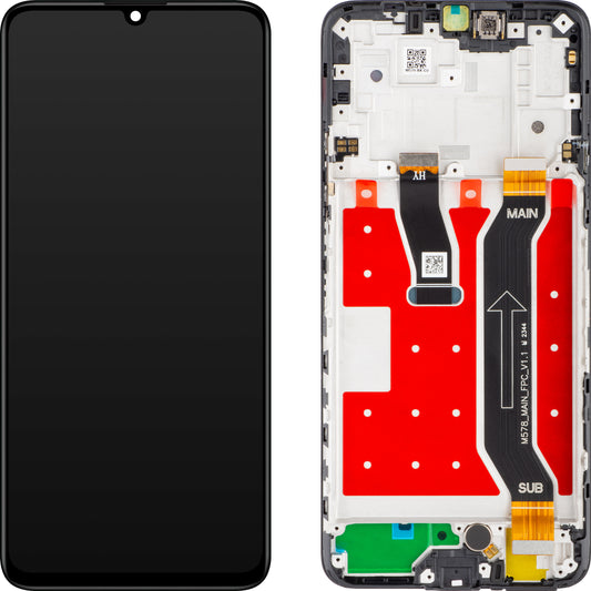 Display con touchscreen Huawei nova Y72, con cornice, nero, Service Pack 02356ACK