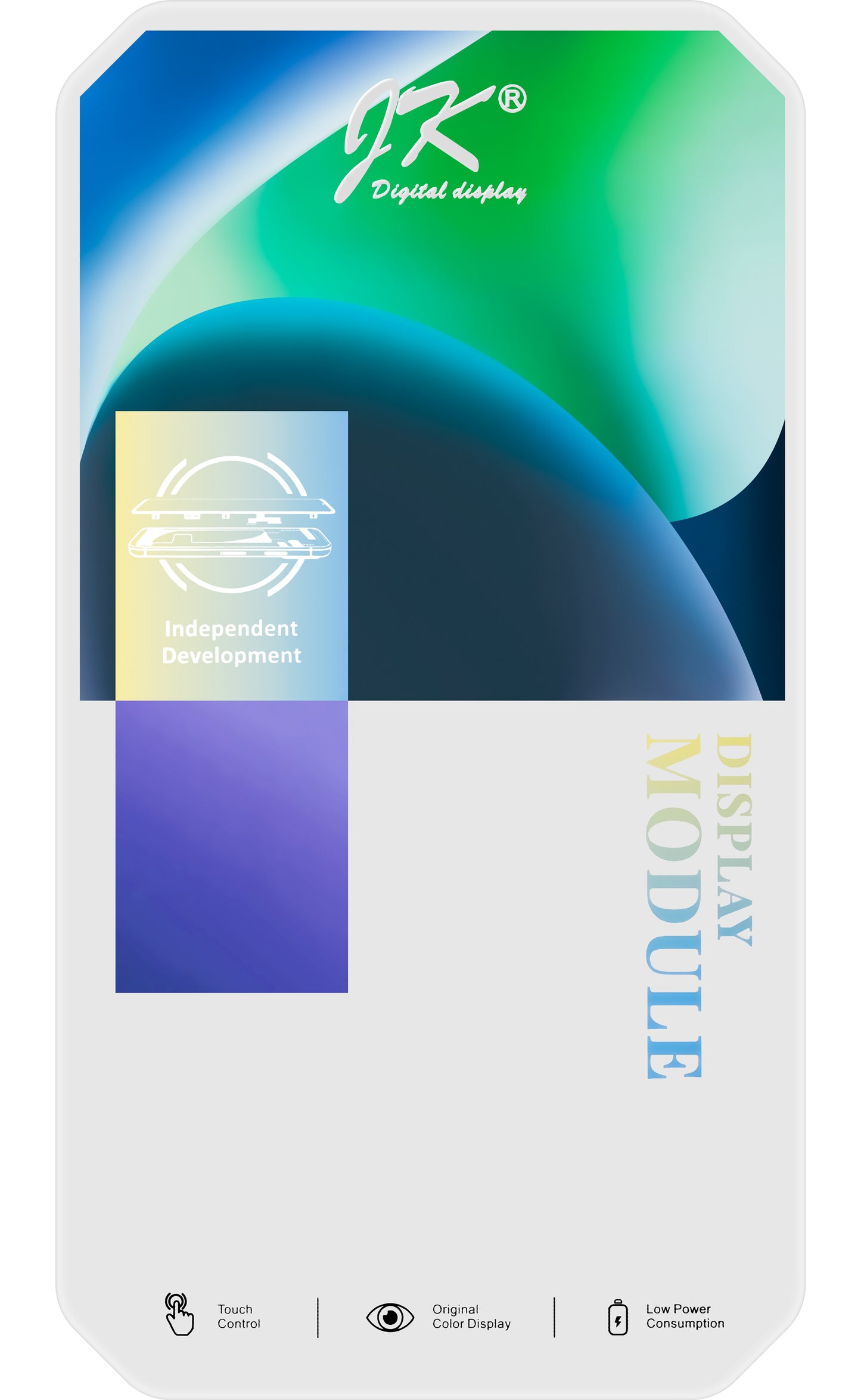 Display touchscreen JK per Apple iPhone 15, con cornice, versione In-Cell LCD, nero