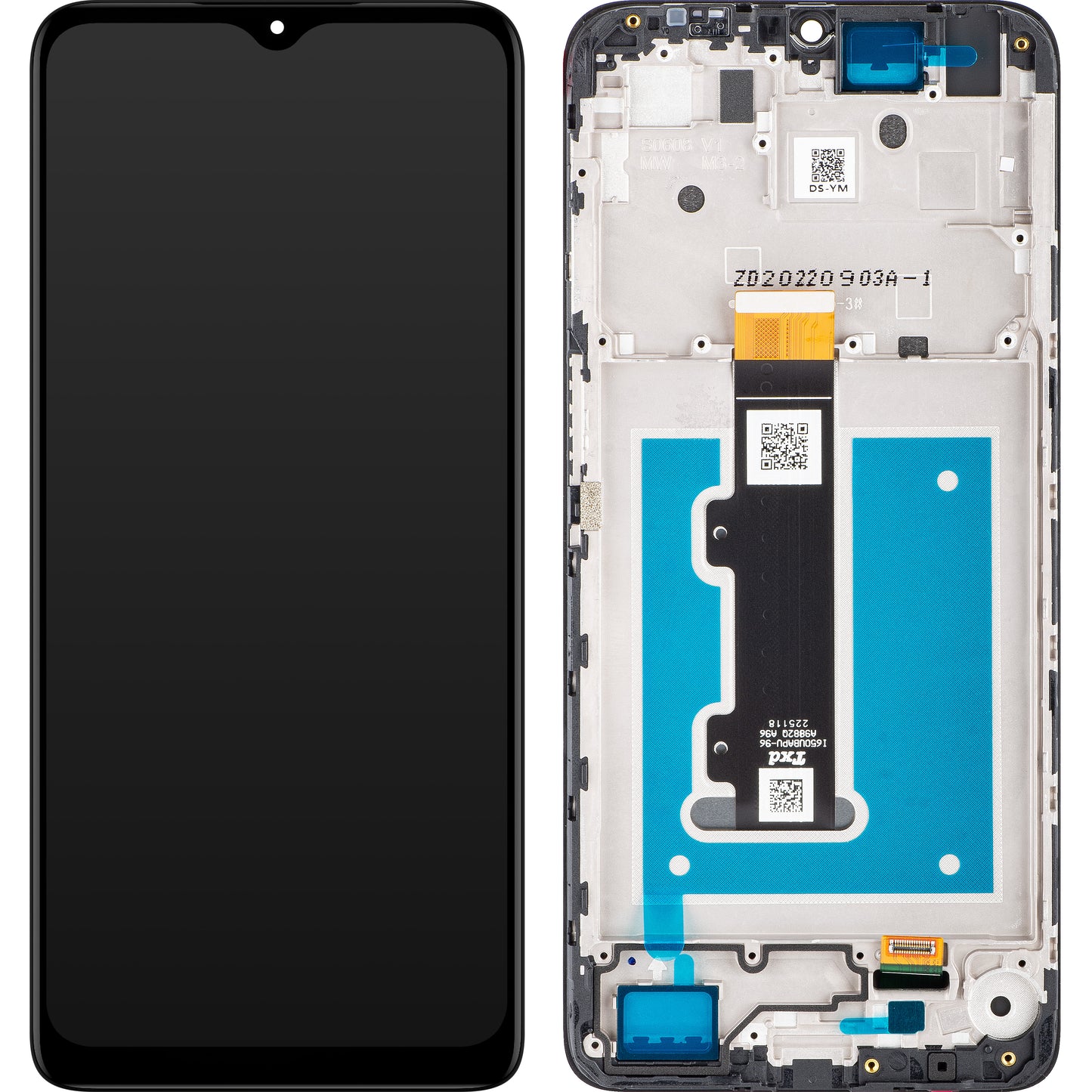 Display touchscreen Motorola Moto E22i / E22, con cornice, nero, Service Pack 5D68C21594