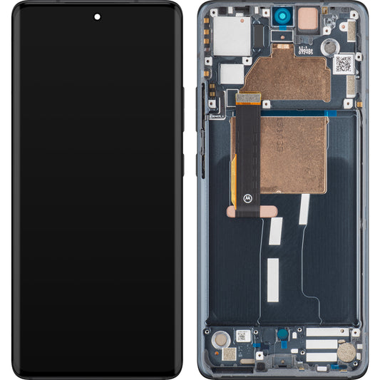 Display touchscreen Motorola Edge 30 Fusion, con cornice, nero (grigio cosmico), Service Pack 5D68C21527