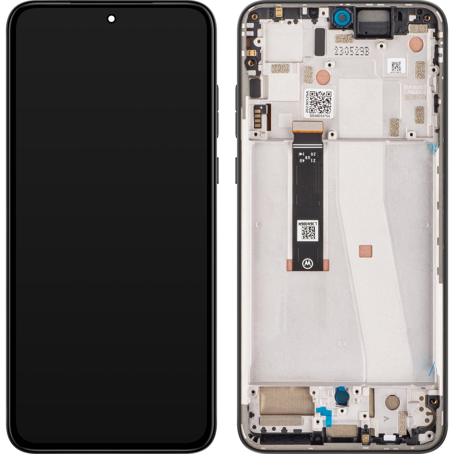 Display touchscreen Motorola Edge 30 Neo, con cornice, Black Onyx, Service Pack 5D68C21403